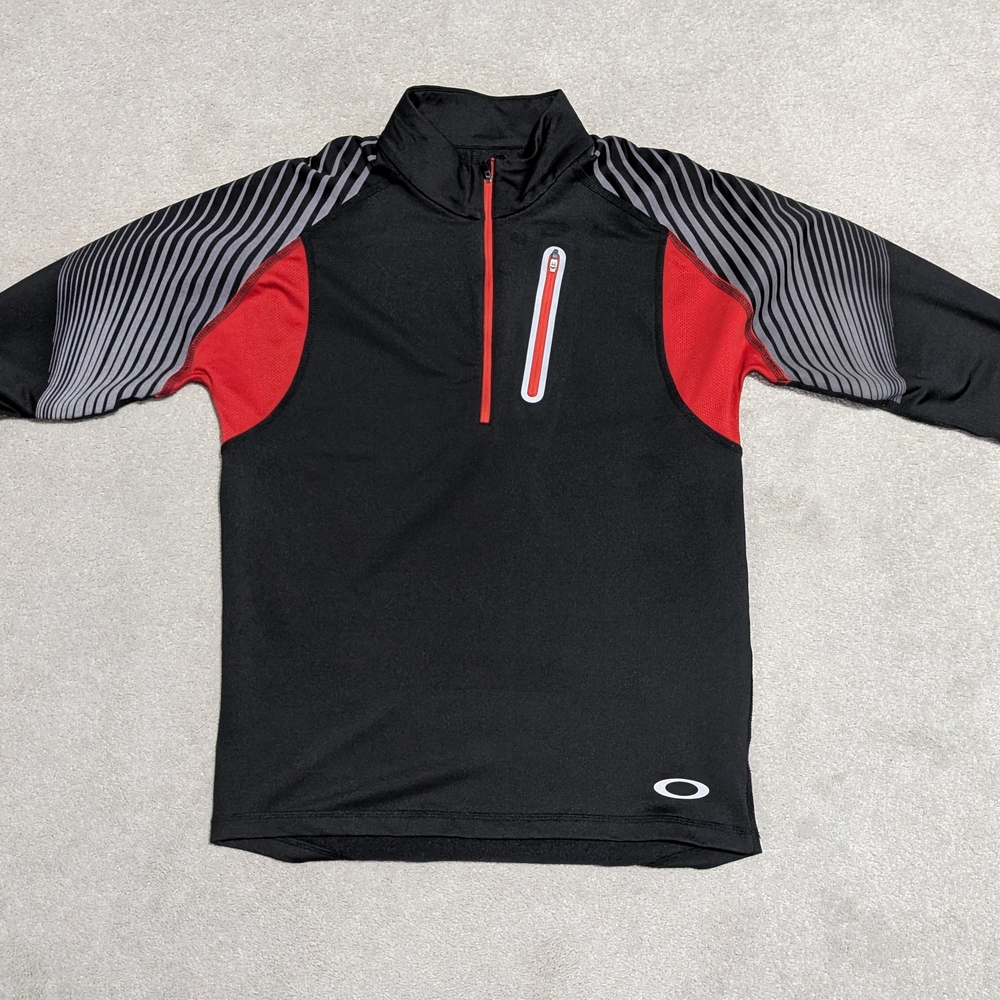 Oakley Black and Red Long Sleeve Tee